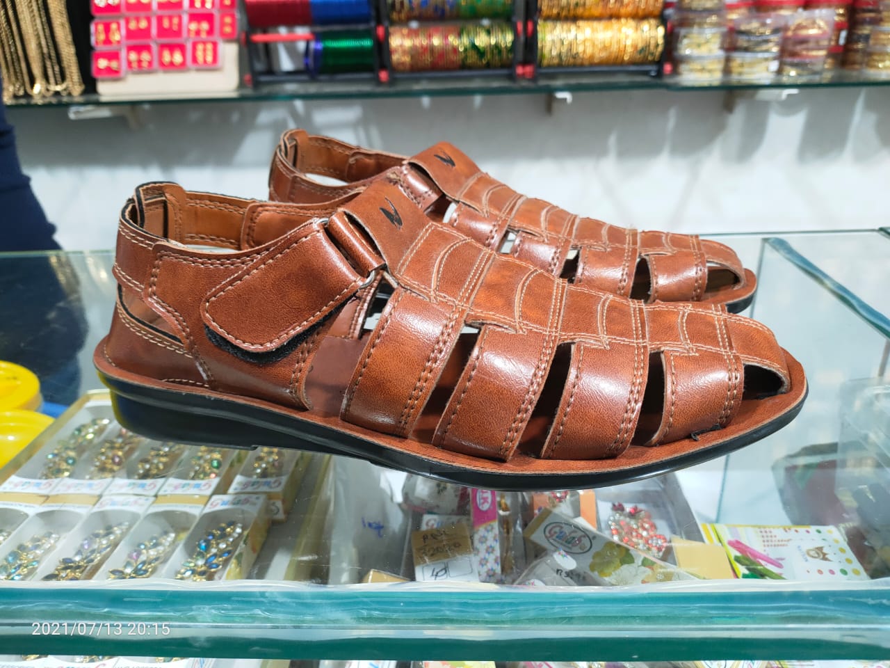 Mens leather slippers sales.