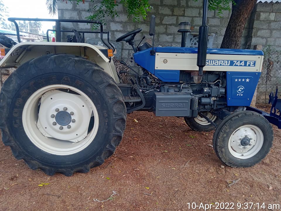 swaraj  744 tractor  gomathi rotavater