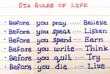 Rules Of Life | Wisdom Writing